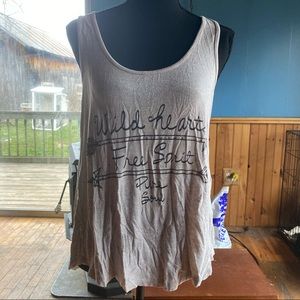 🏹 “Wild Heart Free Spirit Pure Soul”, Size Large, Racerback Tank Top